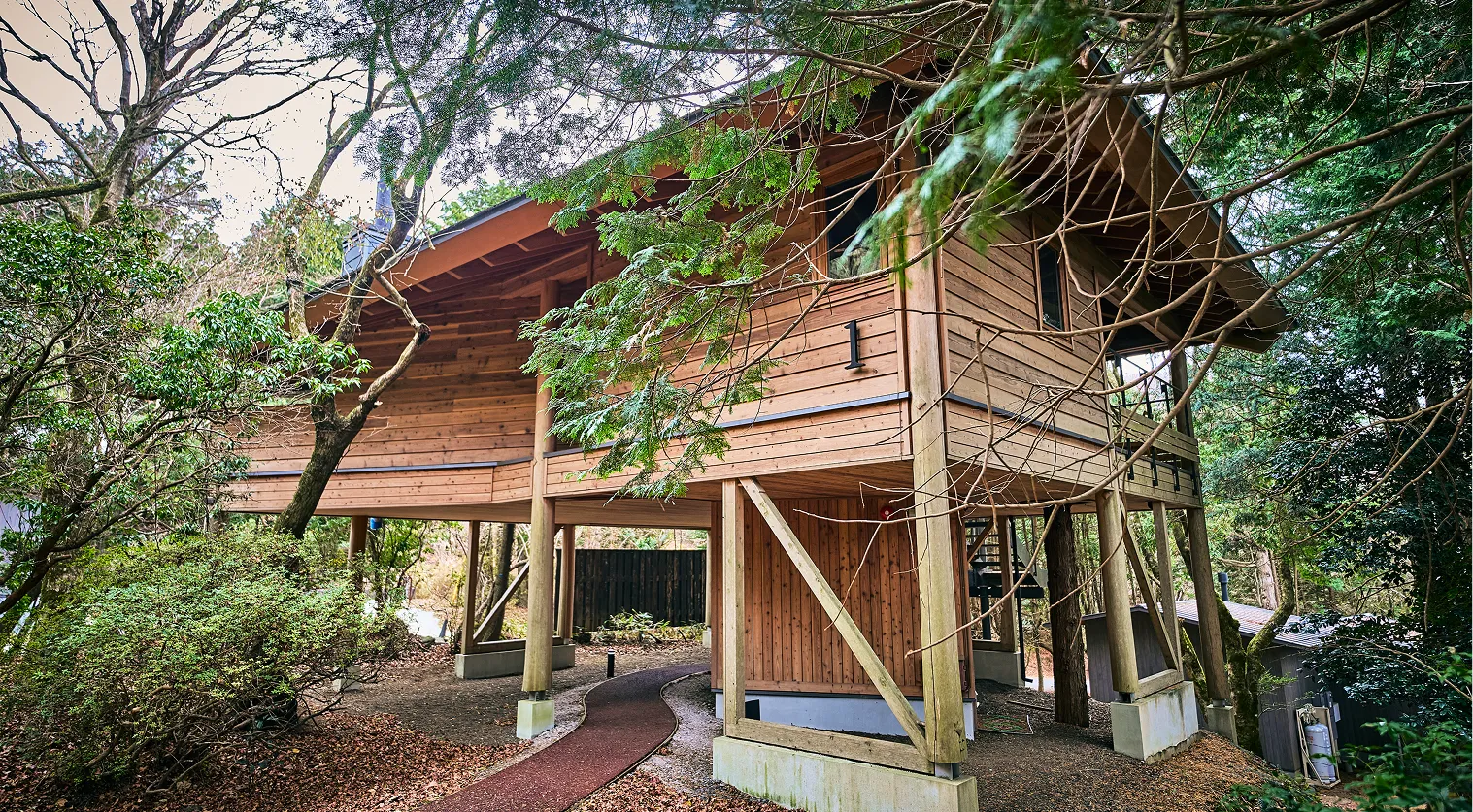 天露天温泉スイート「ゆらぎ」1号棟 外観