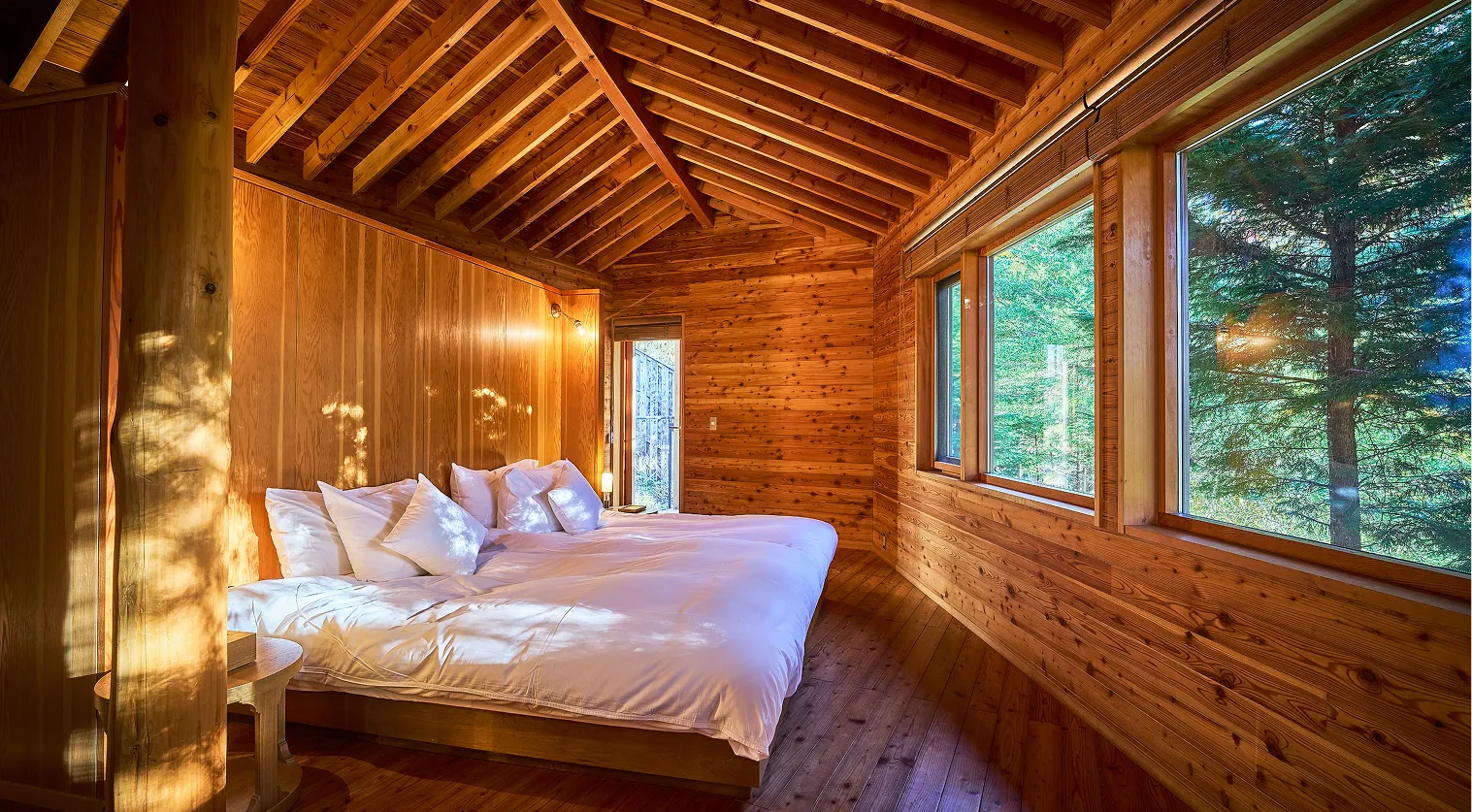 天露天温泉スイート「ゆらぎ」11号棟 ベッドルーム