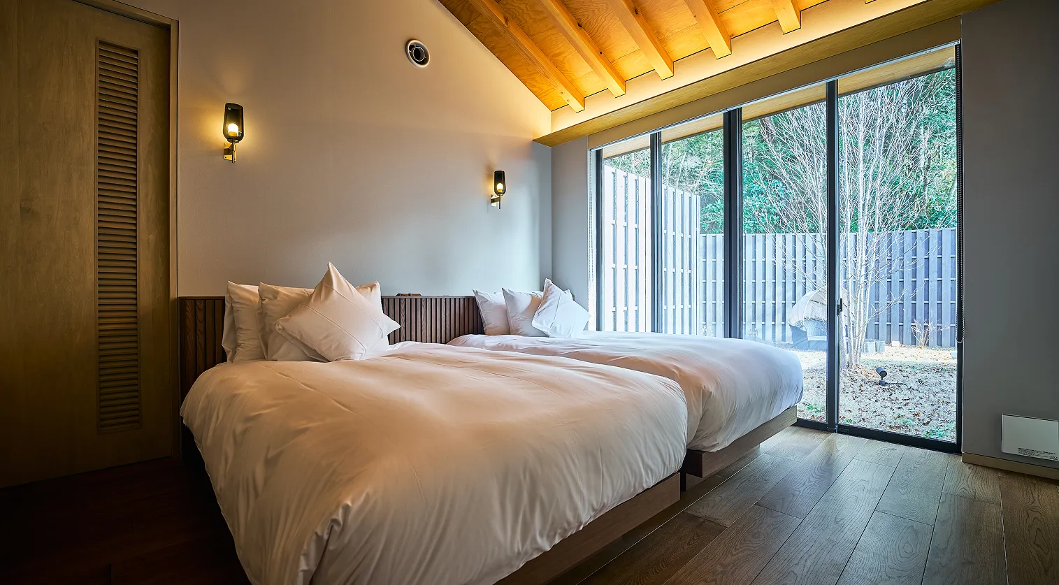 木立温泉スイート（庭苑付）「いぶき」（12号棟）ベッドルーム