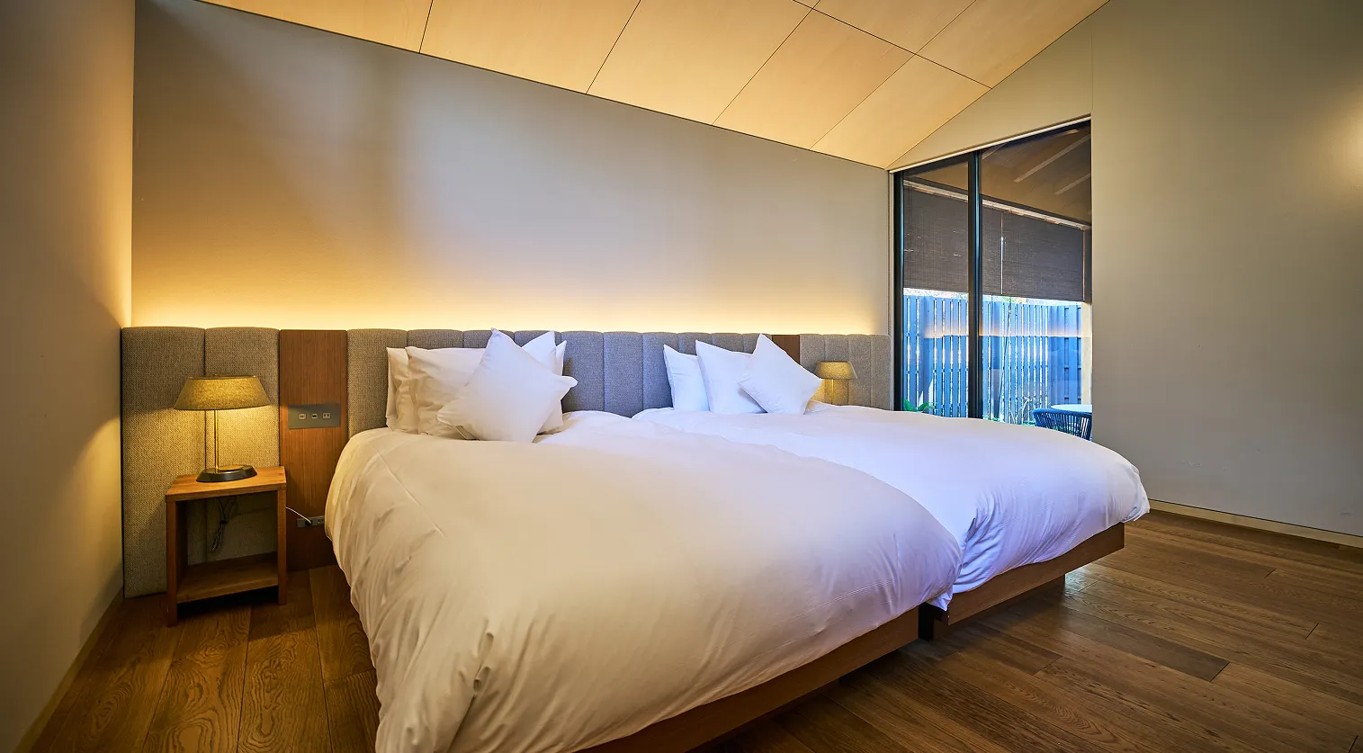 温泉スイート「いぶき」17号棟 ベッドルーム