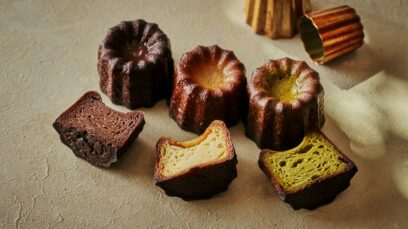 客室で楽しむ3種のオリジナルカヌレ